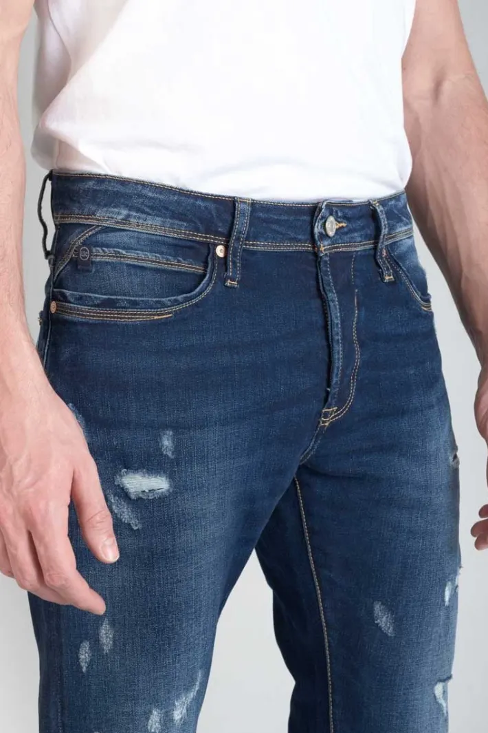 Le Temps des Cerises Nicolay 700/11 Adjusted Jeans Destroy Bleu N°1 Blue Best Sale