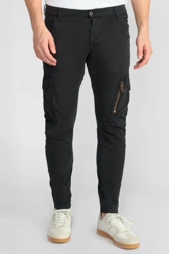 Le Temps des Cerises Pantalon Cargo Alban Noir Black Hot