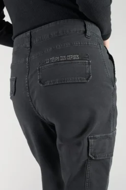 Le Temps des Cerises Pantalon Cargo Castellas Noir Black Fashion