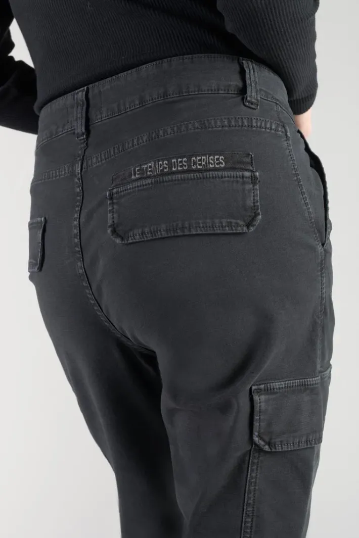 Le Temps des Cerises Pantalon Cargo Castellas Noir Black Fashion