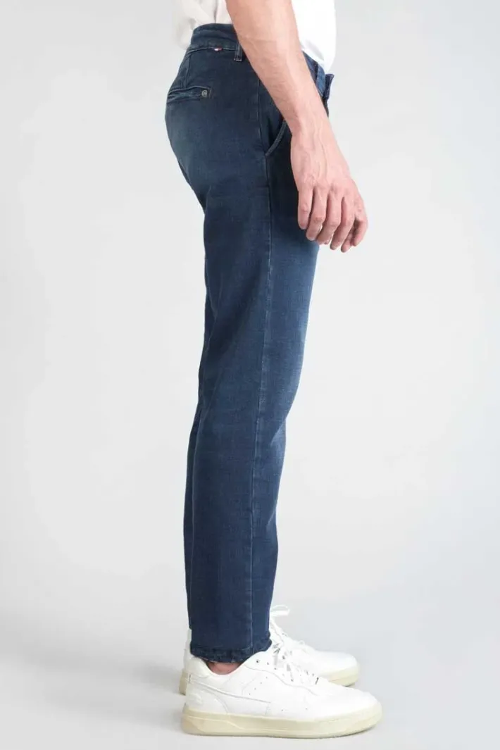 Le Temps des Cerises Pantalon Chino Dejean En Jeans Bleu Blue Discount