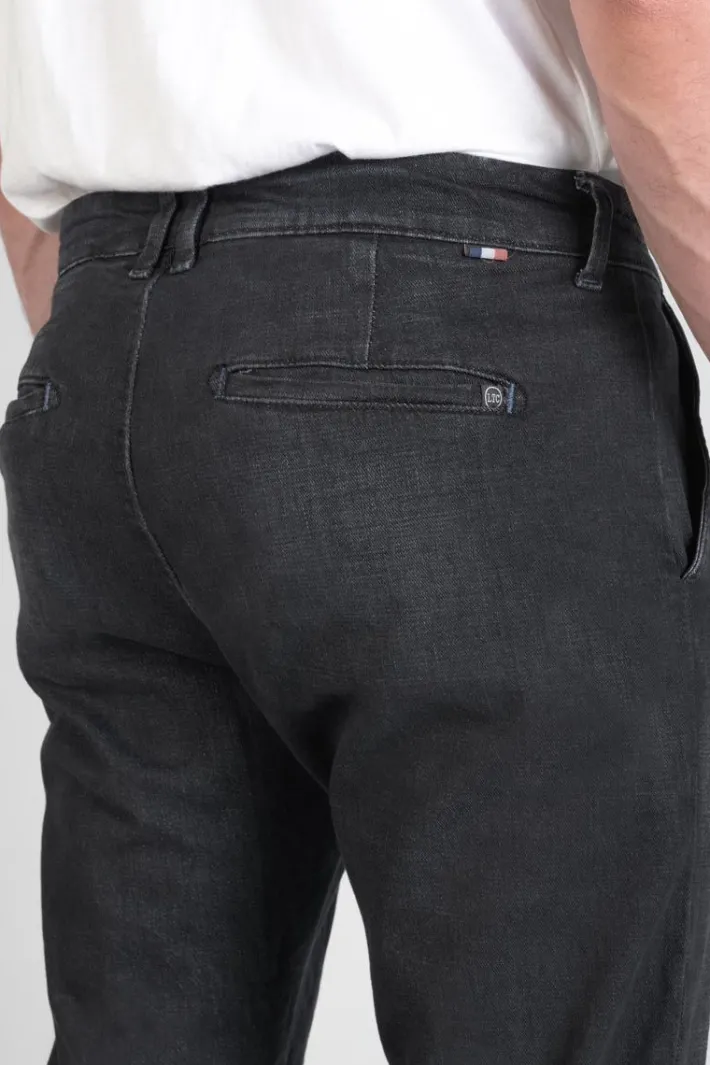 Le Temps des Cerises Pantalon Chino Dejean En Jeans Noir Delave Black Hot