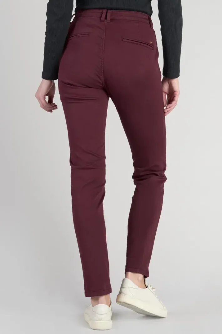 Le Temps des Cerises Pantalon Chino Dyli4 Lie De Vin Wine Store