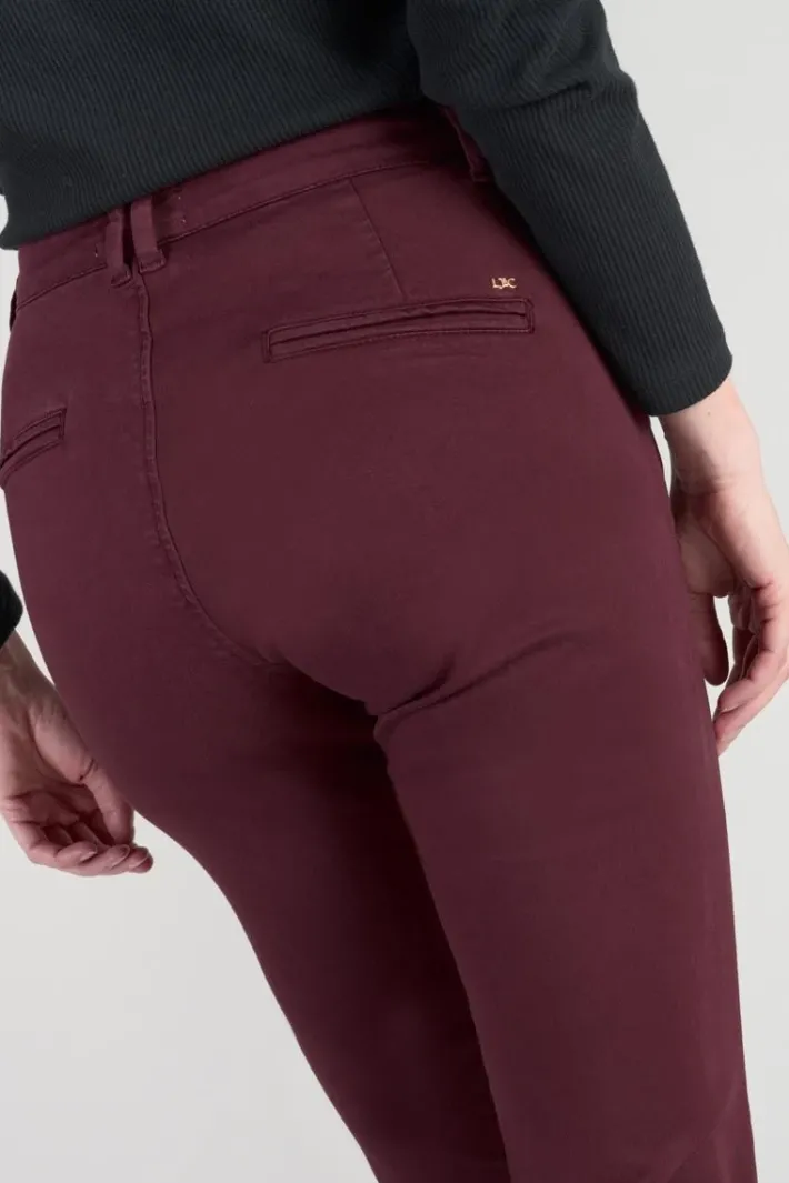 Le Temps des Cerises Pantalon Chino Dyli4 Lie De Vin Wine Store