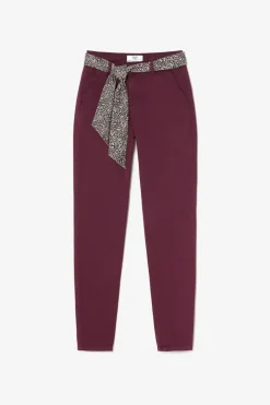 Le Temps des Cerises Pantalon Chino Dyli4 Lie De Vin Wine Store