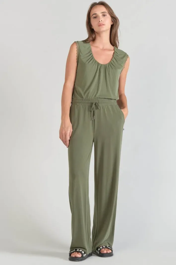 Le Temps des Cerises Pantalon Fluide Judi Kaki Lizard Discount