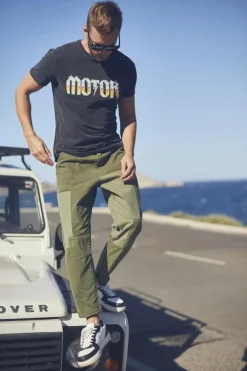 Le Temps des Cerises Pantalon Loose Mister Kaki Vert Khaki Discount