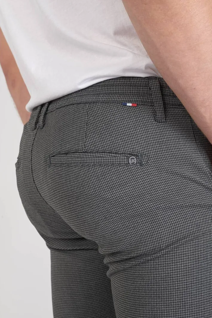 Le Temps des Cerises Pantalon Milo A Motif Pied De Poule Gris Grey Discount