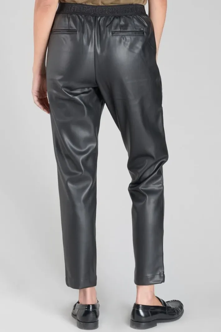 Le Temps des Cerises Pantalon Mineta En Simili Cuir Noir Black Hot