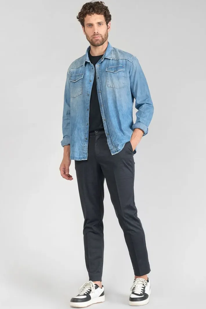 Le Temps des Cerises Pantalon Rolt Noir Chine Bleu Blue Outlet