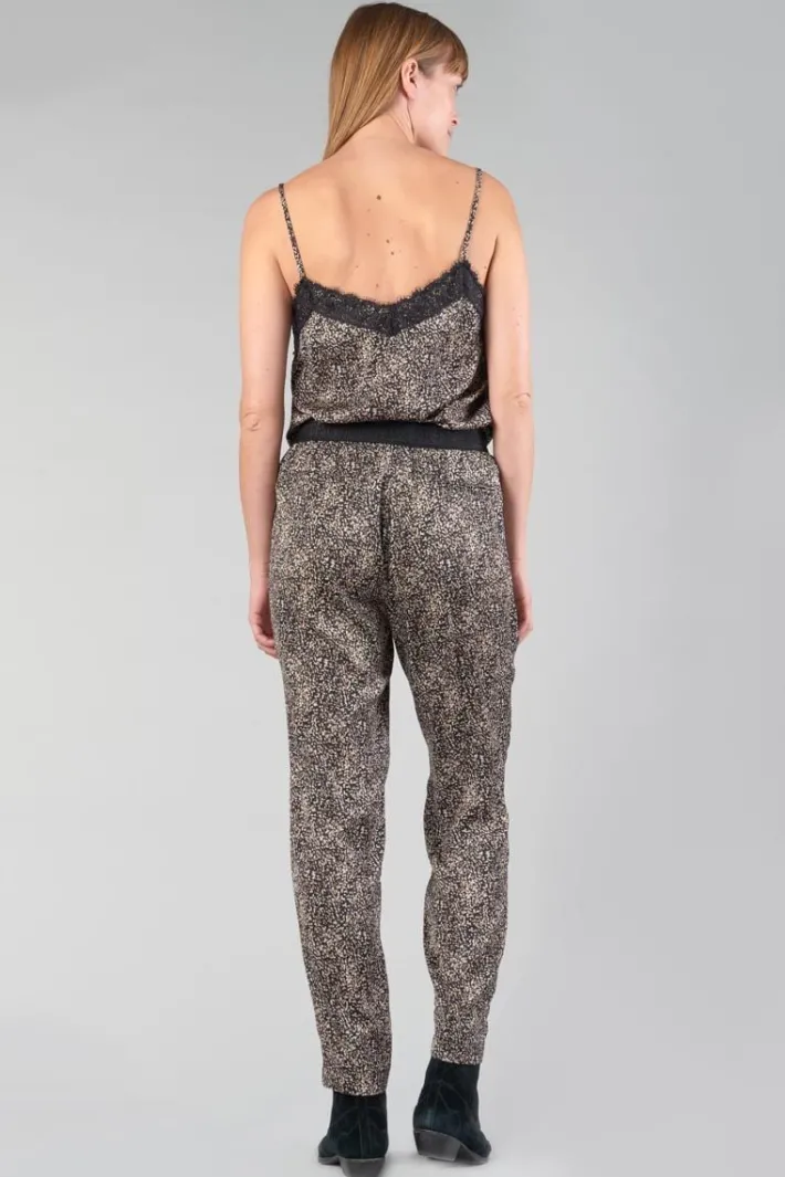 Le Temps des Cerises Pantalon Tage Noir A Motif Black Online