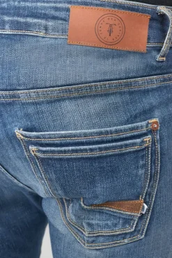 Le Temps des Cerises Picpus Power Skinny 7/8Eme Jeans Destroy Bleu N°2 Blue Best