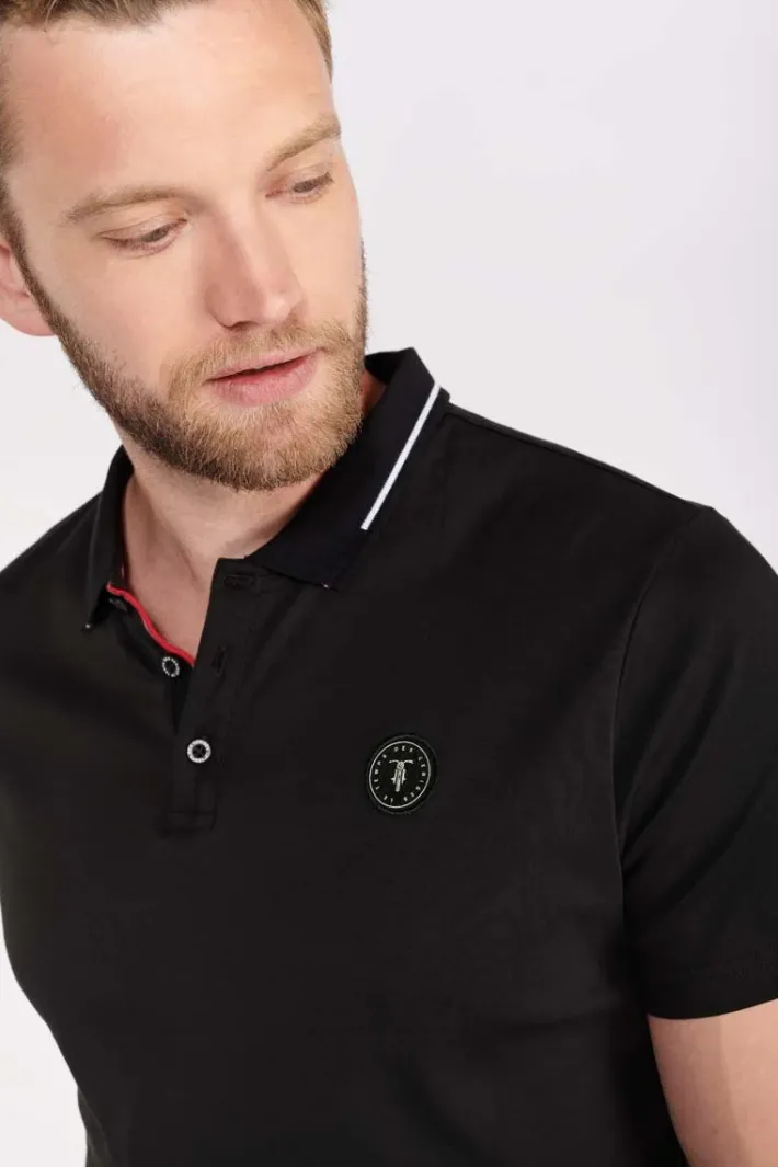Le Temps des Cerises Polo Aron Noir Black New