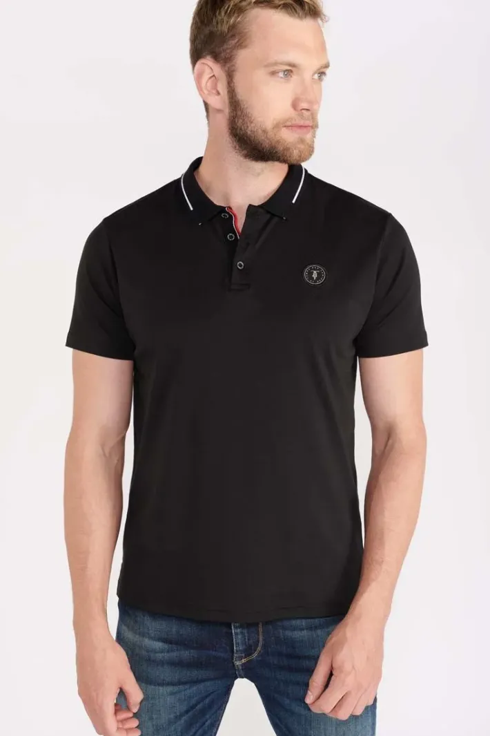 Le Temps des Cerises Polo Aron Noir Black New