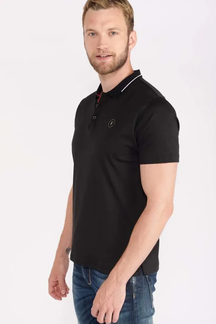 Le Temps des Cerises Polo Aron Noir Black New