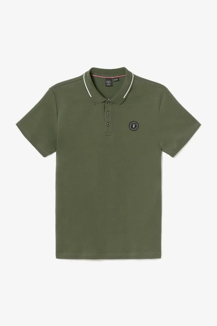 Le Temps des Cerises Polo Aron Vert Kaki Climbing Ivy Clearance