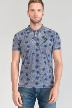 Le Temps des Cerises Polo Chevy A Motif Palmier Peacoat Hot