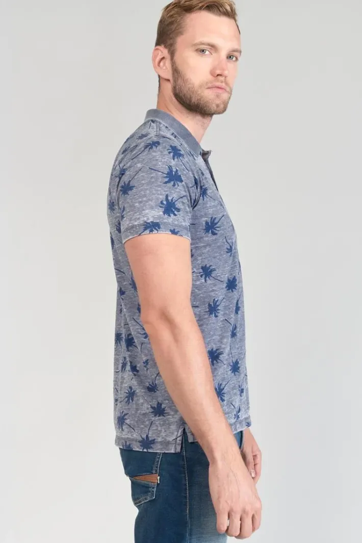 Le Temps des Cerises Polo Chevy A Motif Palmier Peacoat Hot