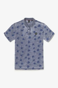 Le Temps des Cerises Polo Chevy A Motif Palmier Peacoat Hot