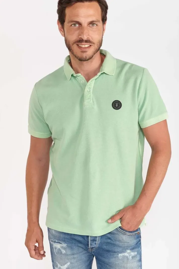 Le Temps des Cerises Polo Dylon Vert Menthe Mist Clearance