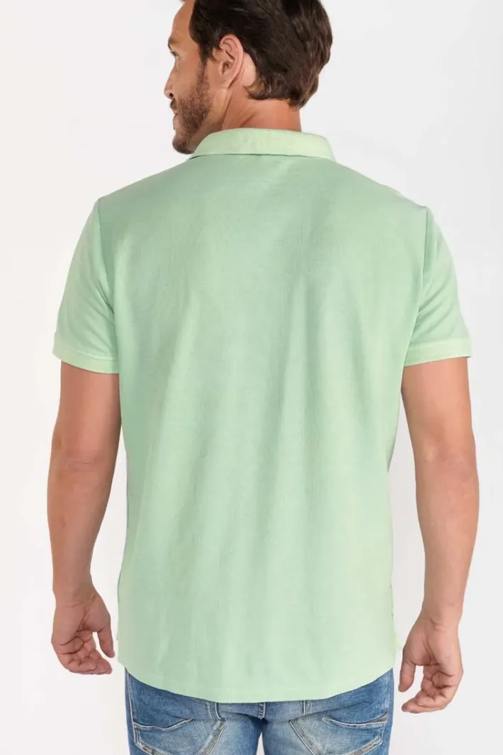 Le Temps des Cerises Polo Dylon Vert Menthe Mist Clearance
