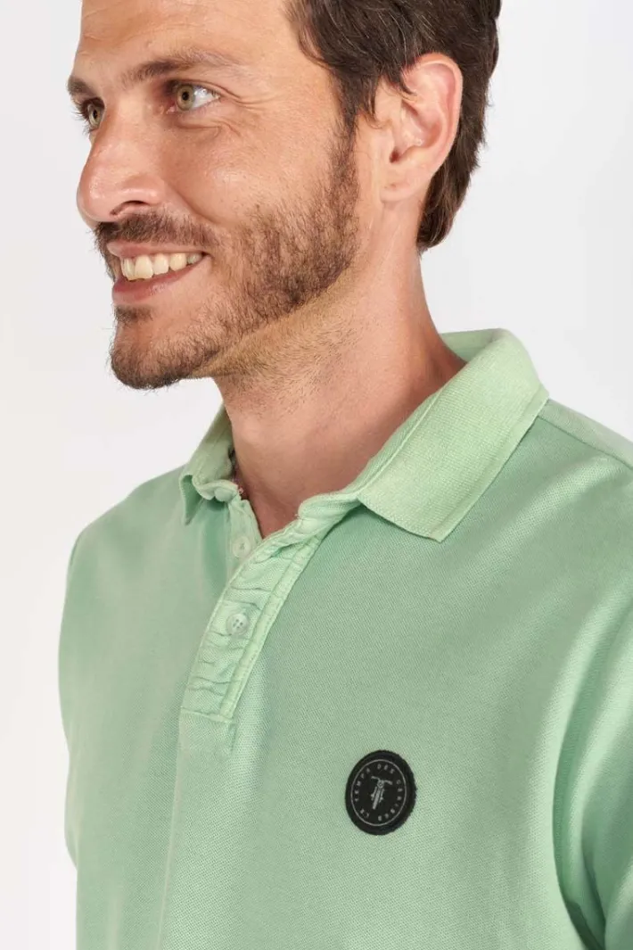 Le Temps des Cerises Polo Dylon Vert Menthe Mist Clearance
