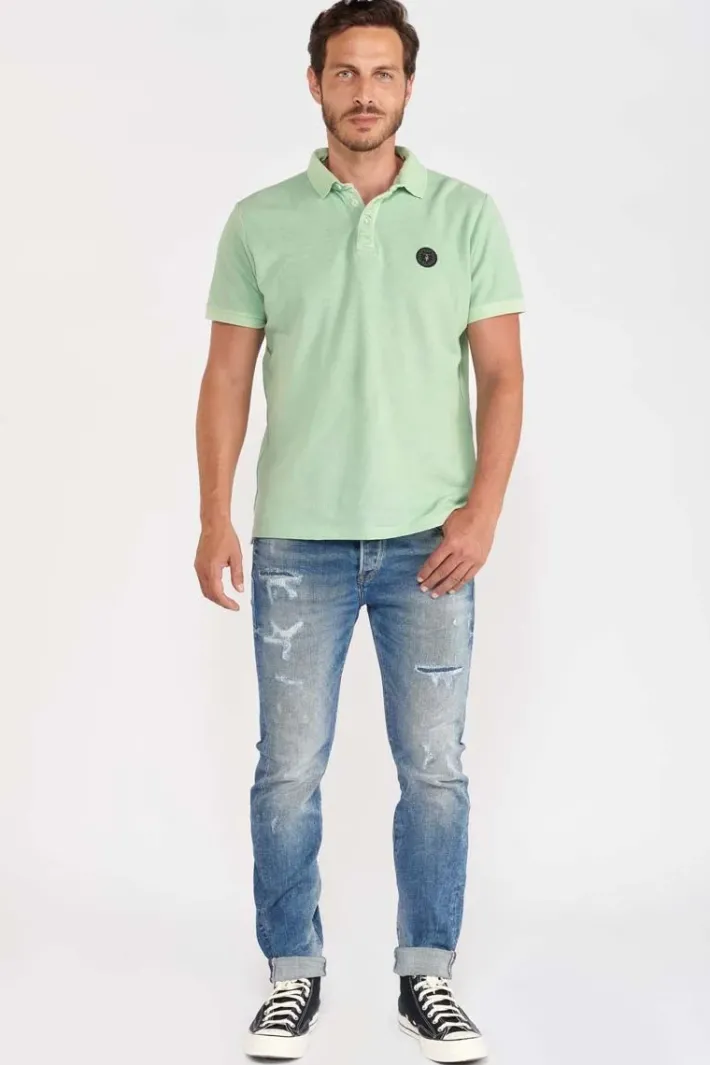Le Temps des Cerises Polo Dylon Vert Menthe Mist Clearance