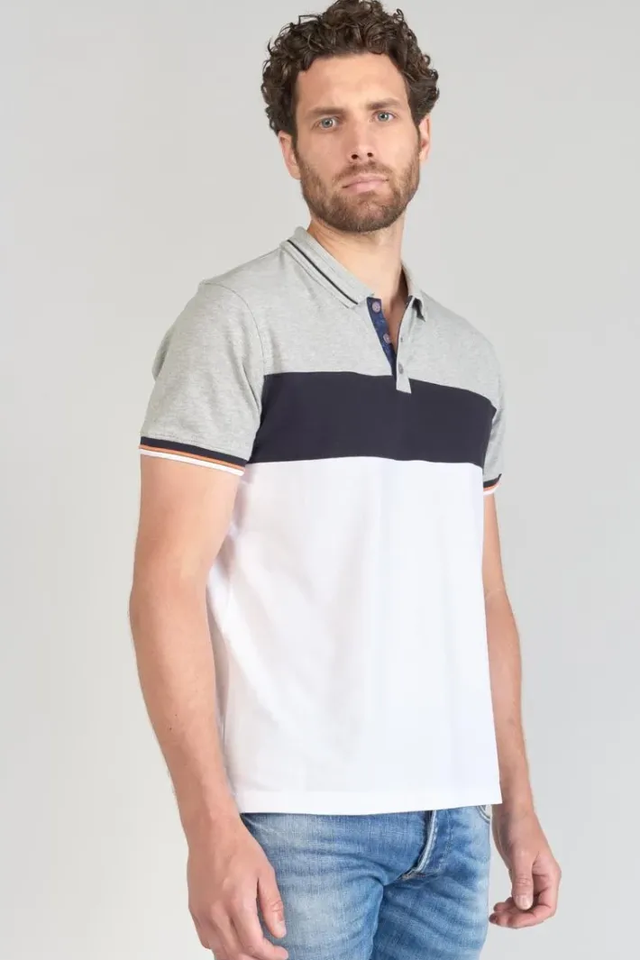 Le Temps des Cerises Polo Leos Tricolore Grey Melange Cheap