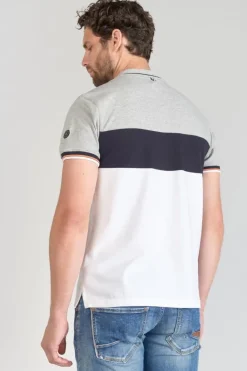 Le Temps des Cerises Polo Leos Tricolore Grey Melange Cheap