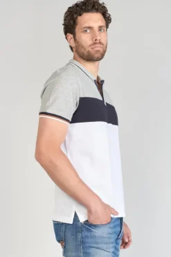 Le Temps des Cerises Polo Leos Tricolore Grey Melange Cheap