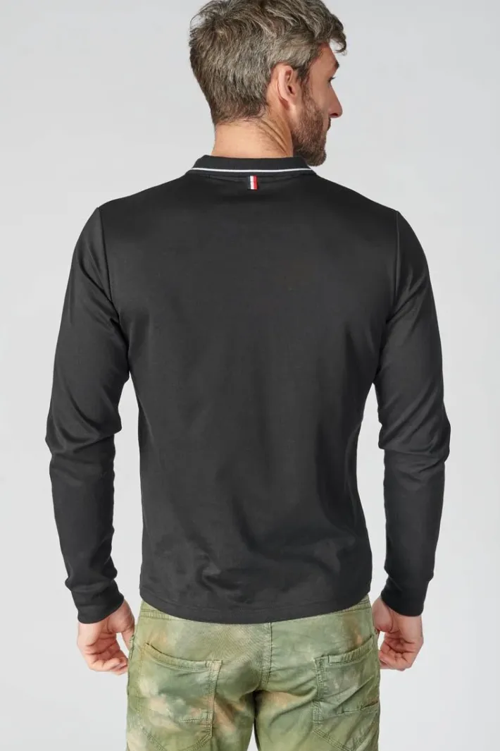 Le Temps des Cerises Polo Manches Longues Ronan Noir Black Cheap