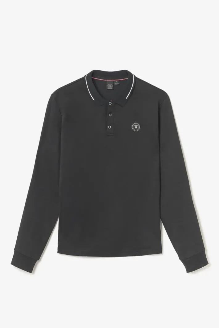 Le Temps des Cerises Polo Manches Longues Ronan Noir Black Cheap