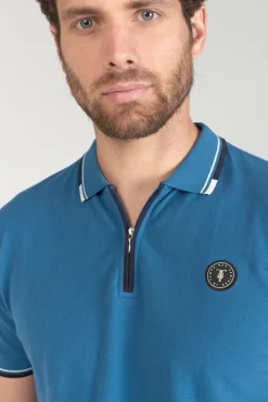 Le Temps des Cerises Polo Mota Bleu Petrole Raf Cheap
