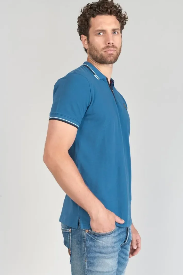 Le Temps des Cerises Polo Mota Bleu Petrole Raf Cheap