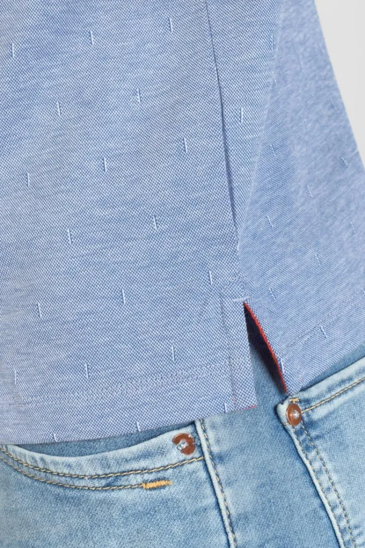 Le Temps des Cerises Polo Orias Bleu Ciel Peacoat Shop