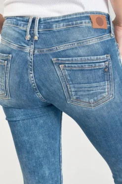 Le Temps des Cerises Pounche Power Skinny 7/8Eme Jeans Destroy Bleu N°3 Blue Hot