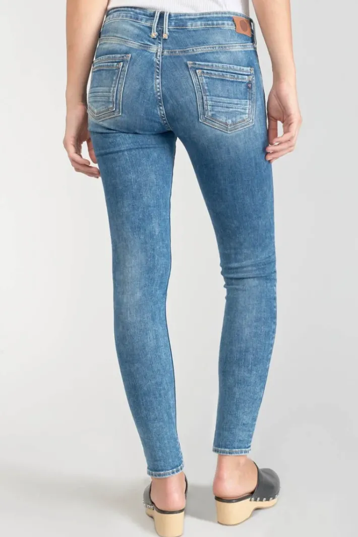 Le Temps des Cerises Pounche Power Skinny 7/8Eme Jeans Destroy Bleu N°3 Blue Hot