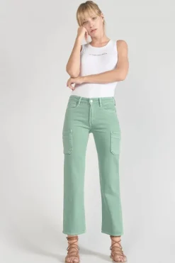 Le Temps des Cerises Precieux Taille Haute 7/8Eme Jeans Vert D'Eau Basil Best Sale