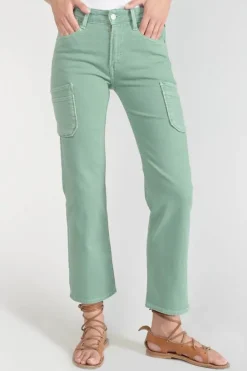 Le Temps des Cerises Precieux Taille Haute 7/8Eme Jeans Vert D'Eau Basil Best Sale