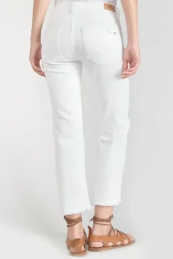 Le Temps des Cerises Pricilia Taille Haute 7/8Eme Destroy Jeans Blanc White Fashion