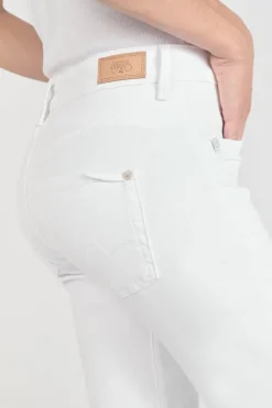 Le Temps des Cerises Pricilia Taille Haute 7/8Eme Destroy Jeans Blanc White Fashion