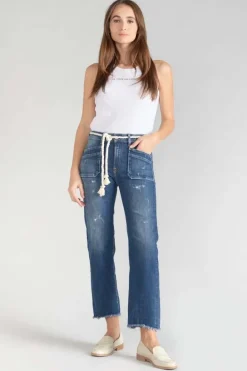Le Temps des Cerises Pricilia Taille Haute 7/8Eme Jeans Destroy Bleu N°2 Blue Sale