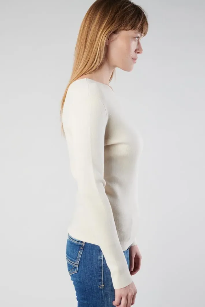 Le Temps des Cerises Pull Lina Asymetrique Sable Sand Cheap