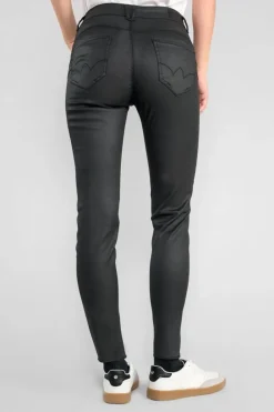 Le Temps des Cerises Pulp Slim Taille Haute 7/8Eme Jeans Enduit Noir N°0 Black Outlet