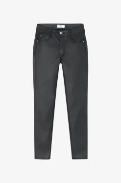 Le Temps des Cerises Pulp Slim Taille Haute 7/8Eme Jeans Enduit Noir N°0 Black Outlet