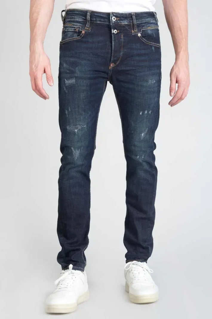 Le Temps des Cerises Raffi 900/16 Tapered 7/8Eme Jeans Destroy Bleu-Noir N°2 Blue Cheap