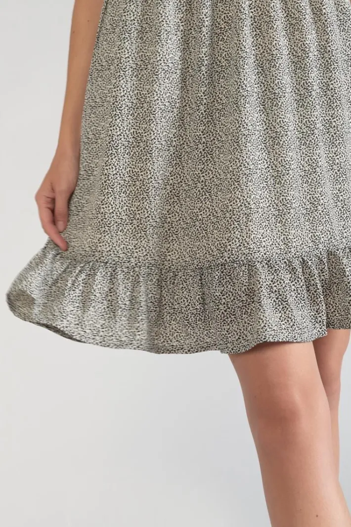 Le Temps des Cerises Robe Aliette A Motif Et Noir Beige Store