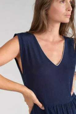 Le Temps des Cerises Robe Longue Nata Bleu Marine Midnight Outlet