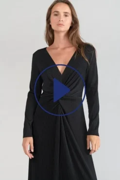 Le Temps des Cerises Robe Longue Yama Noire Black Store