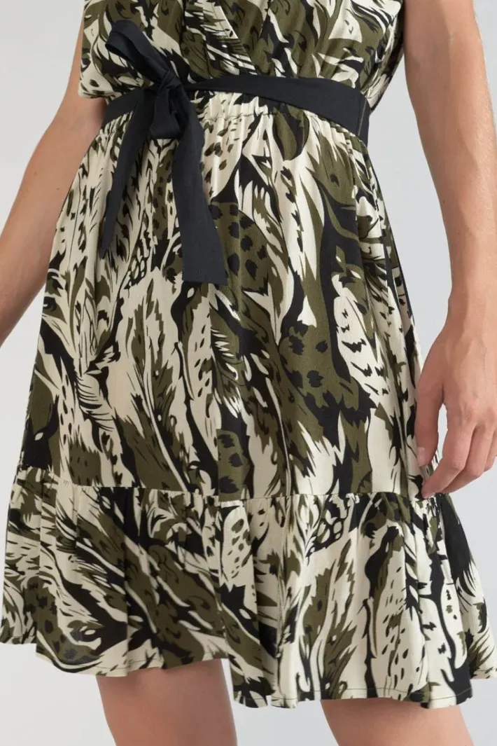 Le Temps des Cerises Robe Page A Motif Jungle Lizard Fashion